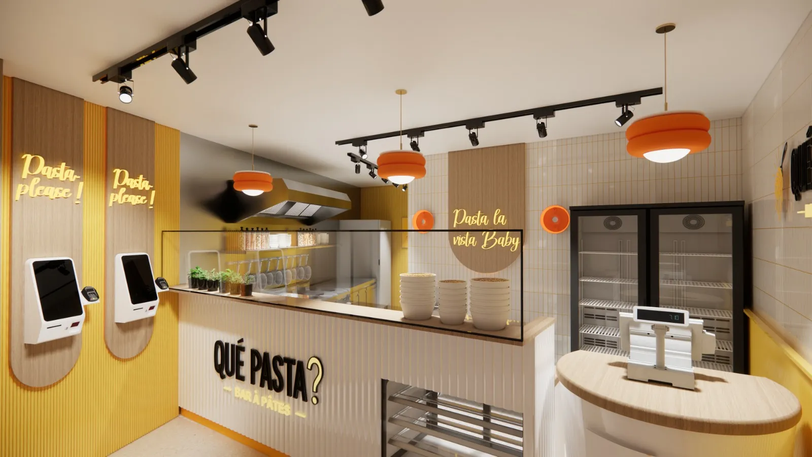 Client dégustant un bol Qué Pasta à Drancy